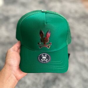 🐰Psycho Bunny Green Trucker Hat UNISEX